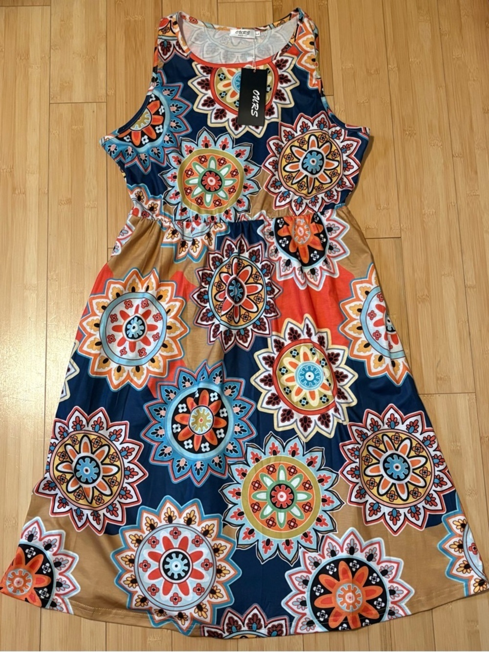 Boutique Boho Summer Sundress Dress l Mandala NWT - Picture 4 of 6
